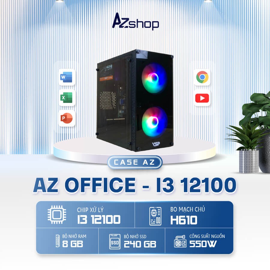 Case AZ OFFICE  Thế hế 12  I3 12100 chưa kèm LCD !