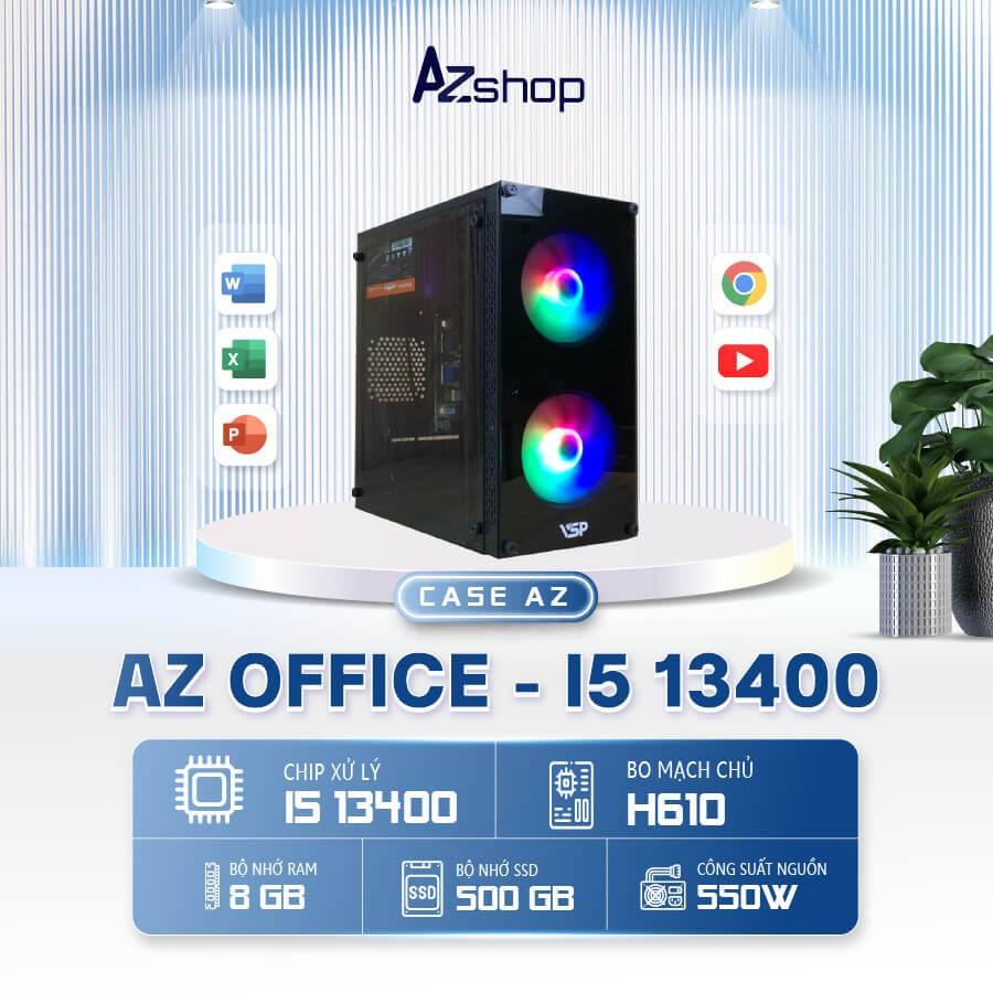 Case AZ OFFICE  Thế hế 12  I5 13400 chưa kèm LCD !