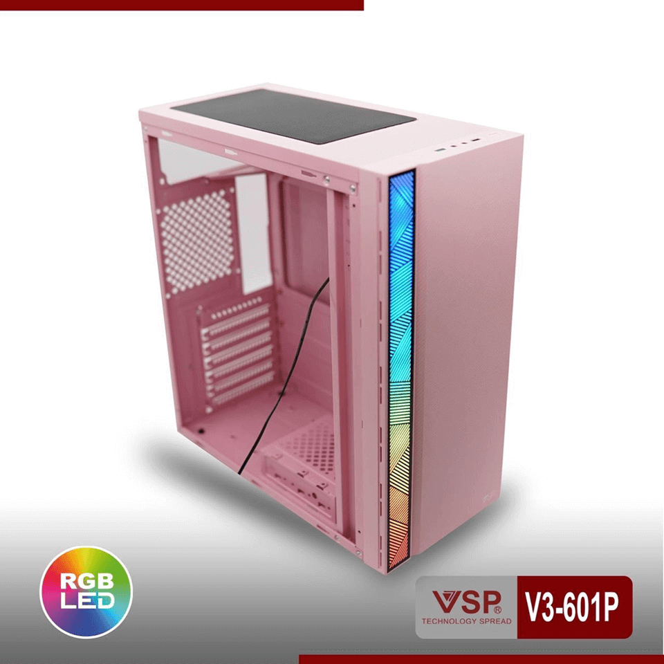 Vỏ Nguồn Máy Tính VSP V3-601P - Màu Hồng