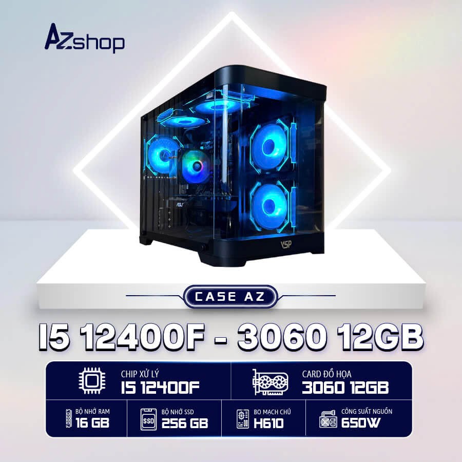 🔊 𝐂𝐚𝐬𝐞 𝐀𝐳𝐆𝐚𝐦𝐞𝐫 𝐢𝟓 𝟏2𝟒𝟎𝟎𝐅 3060 12GB 𝐜𝐡𝐮̛𝐚 𝐋𝐂𝐃 !