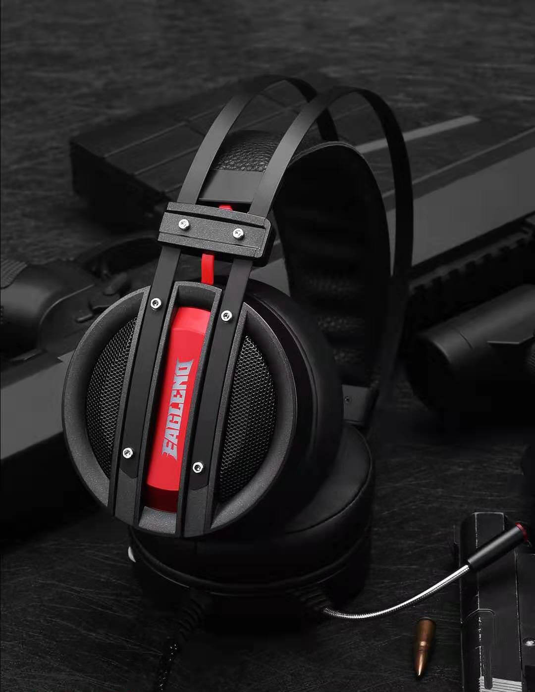 HeadPhone Eaglend F2ENC ( Noise Reduction - Black red) chính hãng