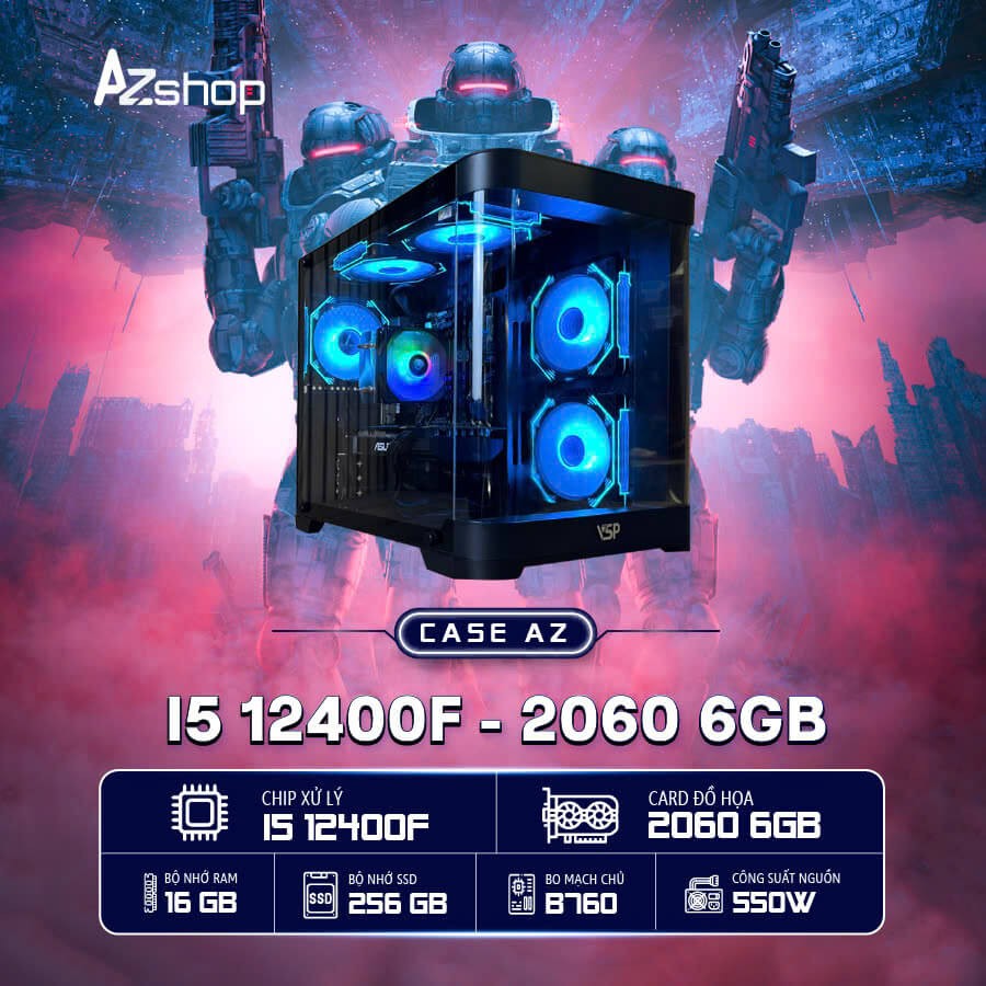 📣Case Azgamer B760  i5 12400F VGA 2060  6gb !
