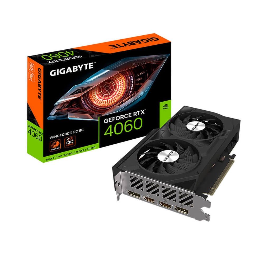 VGA Gigabyte GeForce RTX 4060 WINDFORCE OC 8G GDDR6 N4060WF2OC-8GD