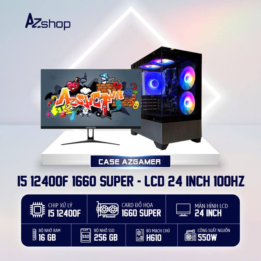𝐂𝐚𝐬𝐞 𝐀𝐳𝐆𝐚𝐦𝐞𝐫 𝐢5 𝟏𝟐4𝟎𝟎𝐅 𝟏𝟔𝟔𝟎super Ram 16GB & LCD 24 inch 100HZ !