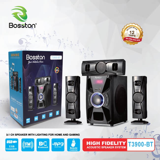 Loa vi tính Bosston bluetooth 3.1 T3900-BT, Bảo hành 12 tháng
