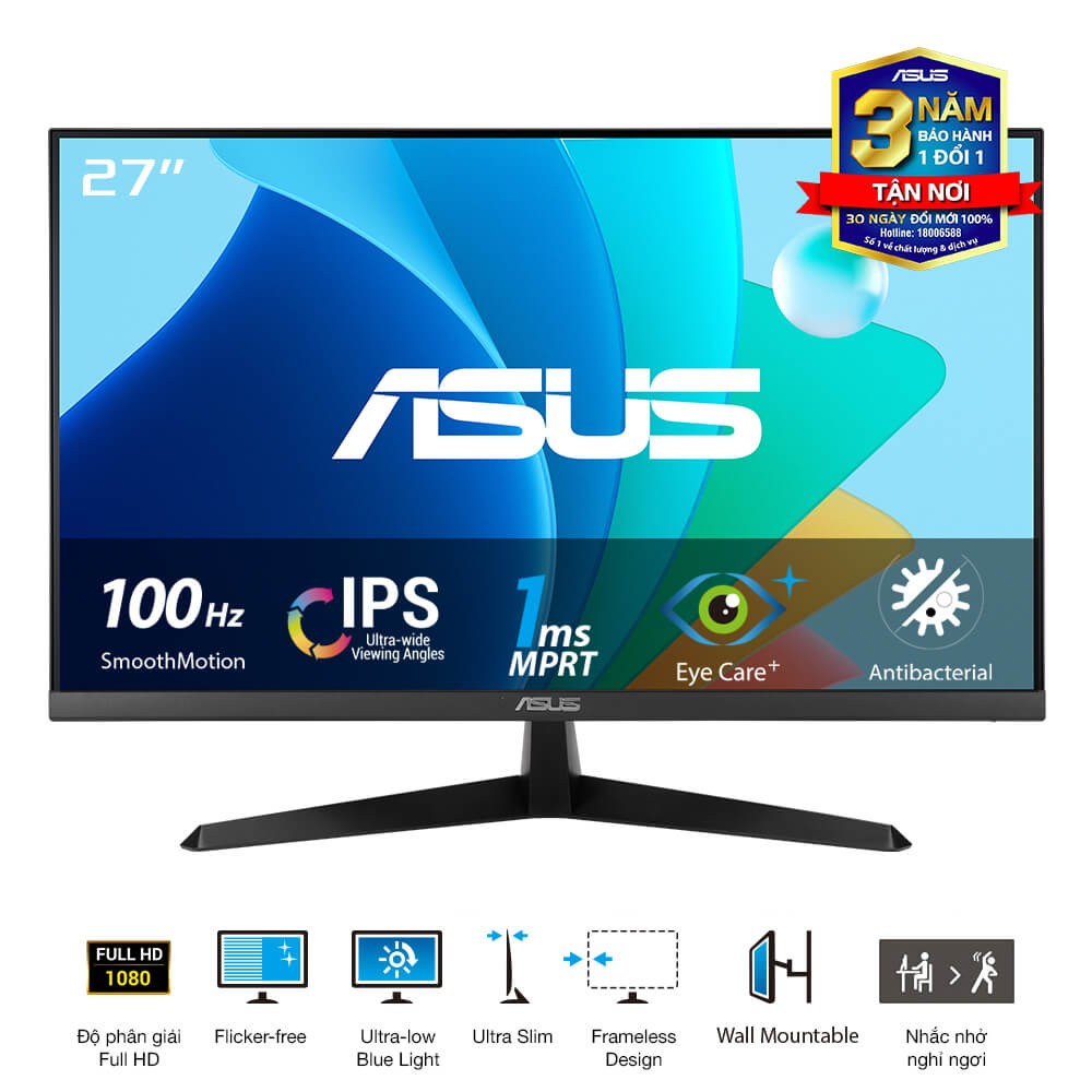 Màn hình LCD Asus 27 VY279HF (1920 x 1080/ IPS/ 100Hz/ 1ms (MPRT))