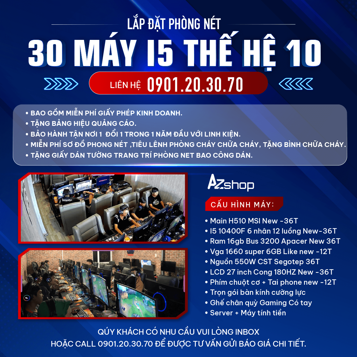 Thi công Trọn Gói NET I5 ĐỜI 10 !