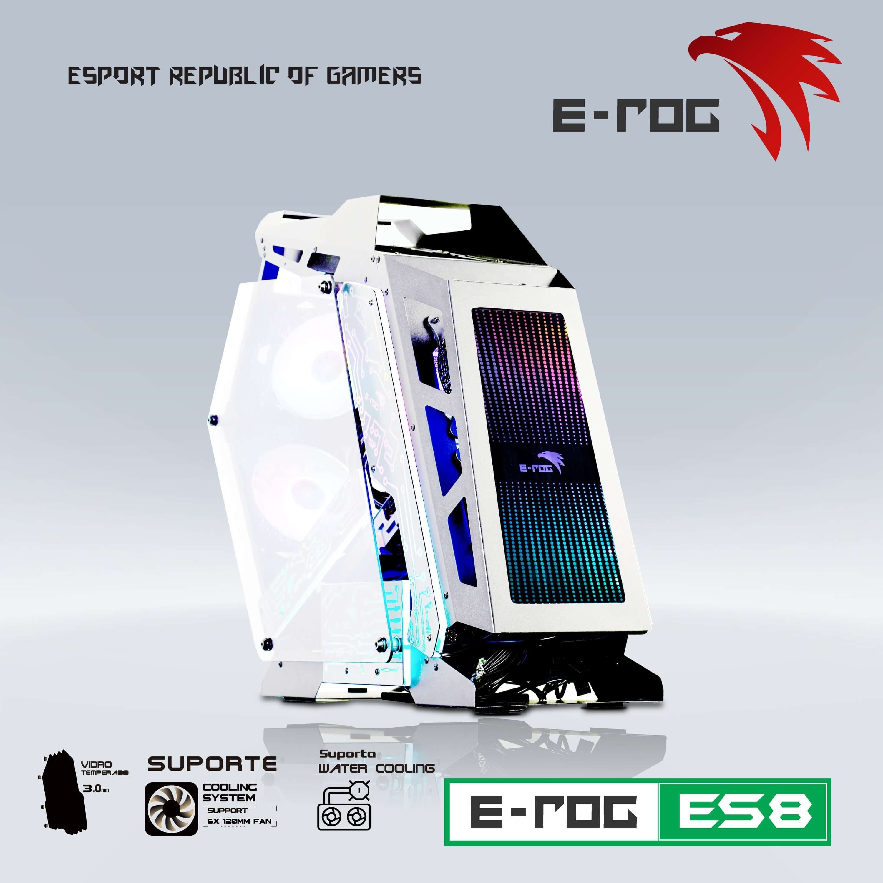 Case VSP E-ROG ES8 Gaming, màu trắng/ hồng