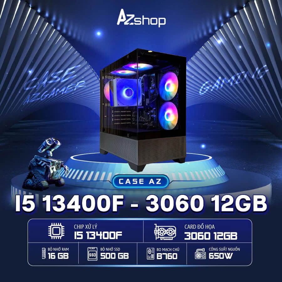 🔊𝐂𝐚𝐬𝐞 𝐀𝐳𝐆𝐚𝐦𝐞𝐫 𝐢5 𝟏34𝟎0𝐅 3060 12GB chưa 𝐋𝐂𝐃 !