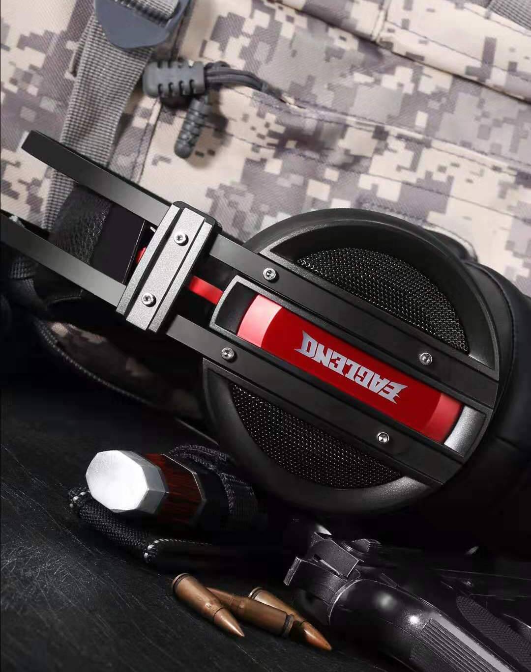 HeadPhone Eaglend F2ENC ( Noise Reduction - Black red) chính hãng