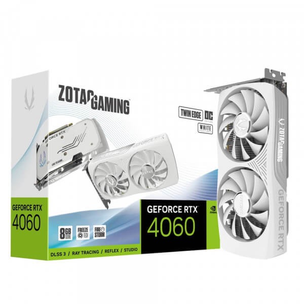 Card Màn Hình ZOTAC GAMING GeForce RTX 4060 8GB Twin Edge OC White Edition