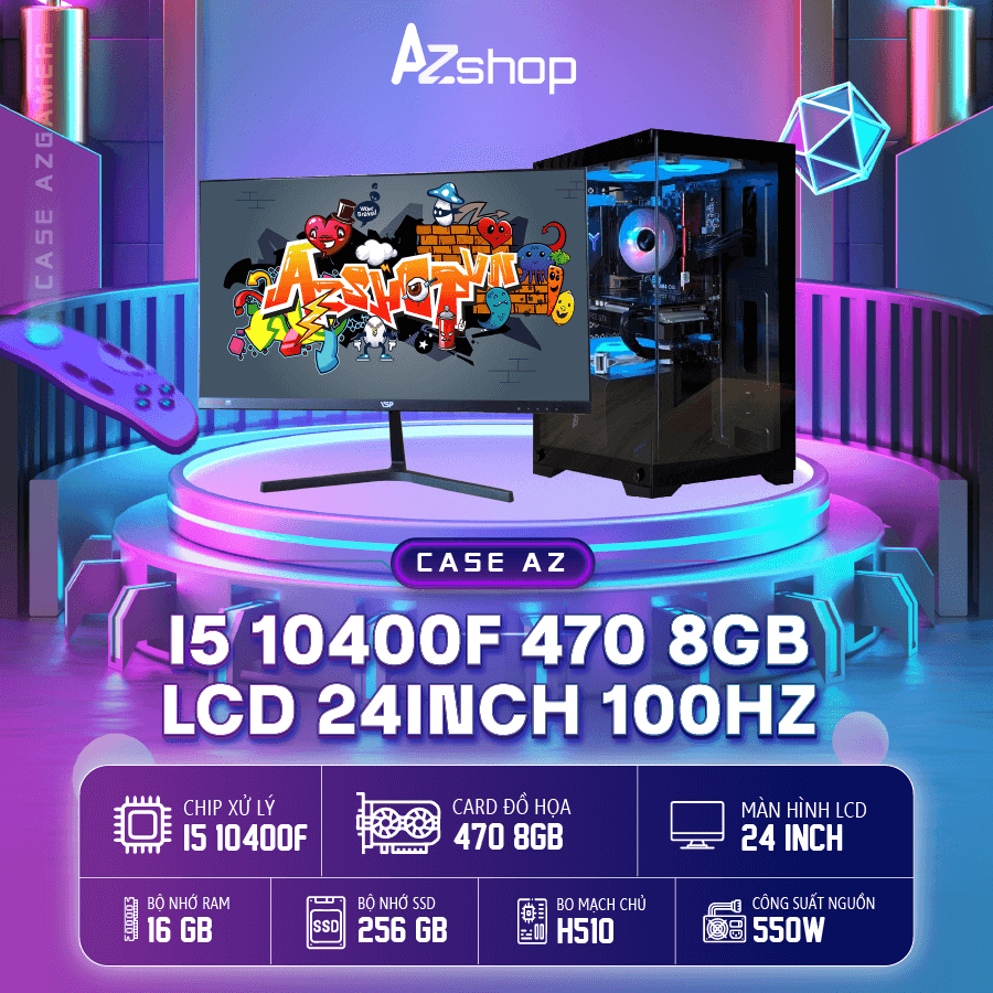 🔊𝐂𝐚𝐬𝐞 𝐀𝐳𝐆𝐚𝐦𝐞𝐫 𝐢5 𝟏𝟎4𝟎0𝐅  470 8GB  &LCD 24 inch 100HZ  !