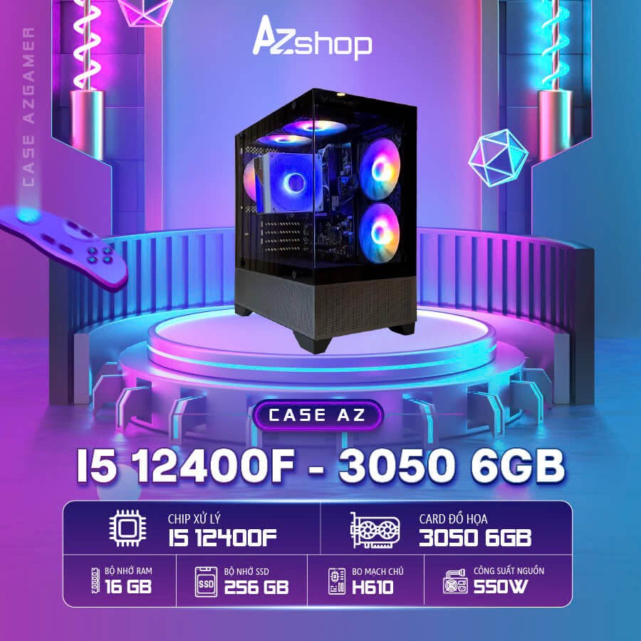 📣 𝐂𝐚𝐬𝐞 𝐀𝐳𝐆𝐚𝐦𝐞𝐫 𝐢𝟓 𝟏2𝟒𝟎𝟎𝐅 V𝐆𝐀  3050 msi Ventus 6Gb 𝐜𝐡𝐮̛𝐚 bao gồm màn hinh 𝐋𝐂𝐃 !