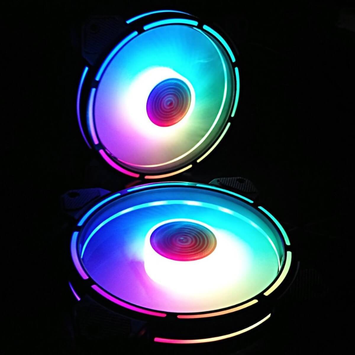 Bộ 5 Quạt Tản Nhiệt RGB Coolmoon V9 kèm 1 hub + 1 remote, Bảo hành 3 tháng