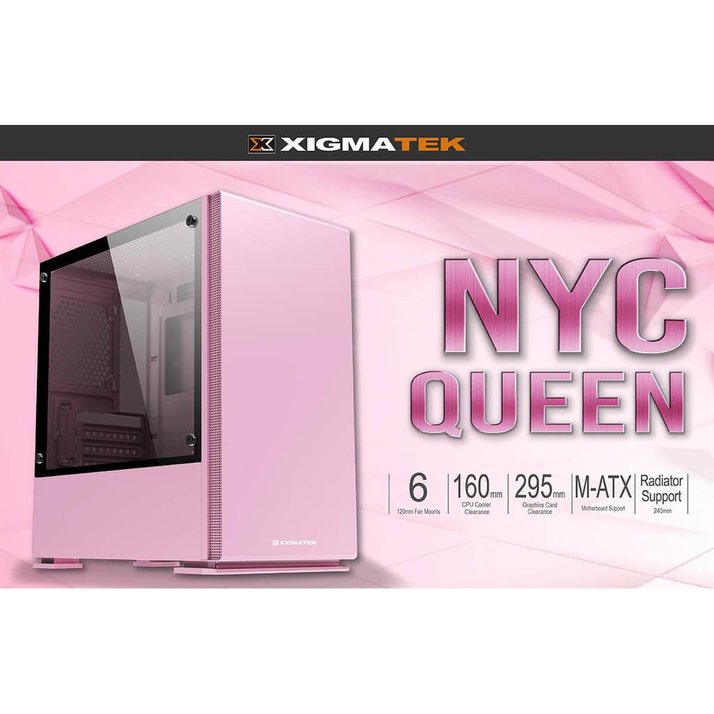 Vỏ case Xigmatek NYC ( No fan)  Artic EN45716 (trắng)/EN45709 ( đen)/queen EN45723 ( hồng)