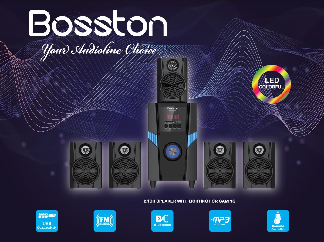 Loa vi tính Bosston bluetooth 5.1 T3800-BT, Bảo hành 12 tháng