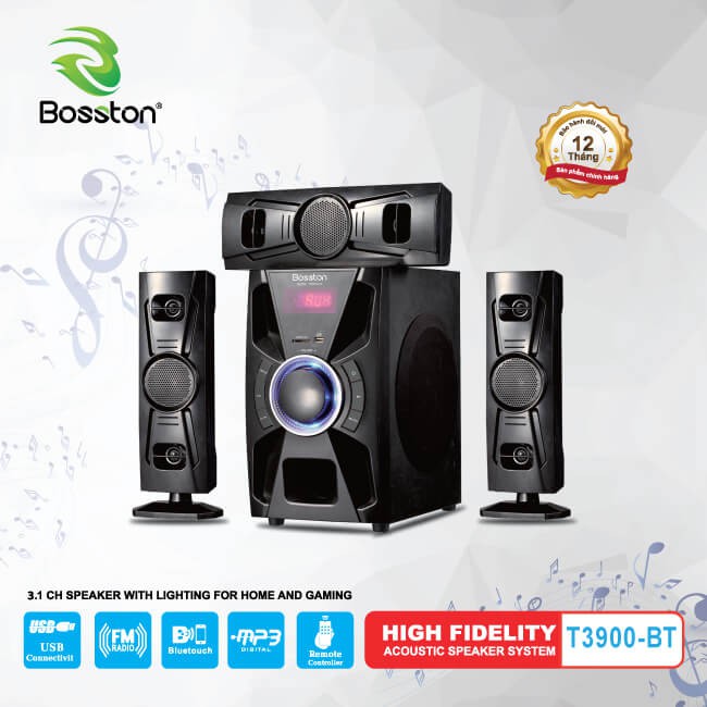 Loa vi tính Bosston bluetooth 3.1 T3900-BT, Bảo hành 12 tháng