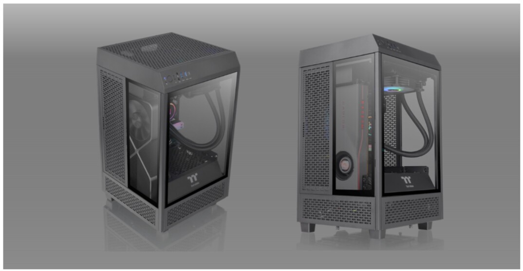 Thùng máy Case Thermaltake The Tower 100 Mini Chassis (black / white)